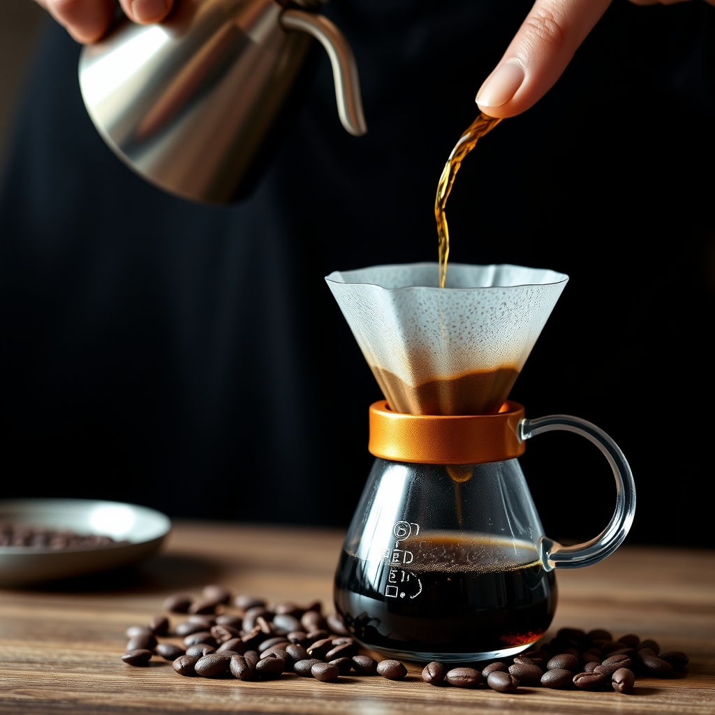 Harbourmaster medium roast coffee beans in a scoop beside a roaster